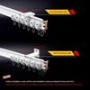 1-10m Flexible Curtain Track Curved Rail Privacy Living Room Aluminium Curtain Rail Set Bathroom Curtain Rod with Fittings (Carbonizedcolor : White, Size : 9.9 FT) view 2