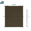 Bynbbur 7'W x 7'H Outdoor Patio Shades Foldable Roller Blinds, 220 GSM Sun Shade Roll Up Porch Screens Exterior Shade Cloth for Deck Pergola Backyard, Brown view 4