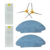ORCOW Filter Compatible with MEDION MD 20041 S12 SW and MD 19601 Robot Vacuum Cleaner Spare Replacement Parts Side Brushes Filter Mop Cloth view 1