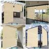 Bynbbur 7'W x 6.5'H Outdoor Patio Shades Foldable Roller Blinds, 220 GSM Sun Shade Roll Up Porch Screens Exterior Shade Cloth for Deck Pergola Backyard, Beige view 3