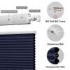 ZimJAHO No Drill No Tools Cellular Shades Top Down Bottom Up Blackout Cordless Honeycomb Blinds Easy to Install UV Protection Window Shades for Office Home Noise Reduction, Dark Blue, 51" W x 48" H view 2