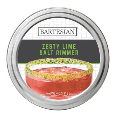 Bartesian Zesty Lime Salt Cocktail Glass Rimmer - Lime Green Cocktails Rimming Garnish for Bar Drink Glasses - Pairs Well With Kamikaze, Jalapeno Lime Shrub, and All Types of Margaritas