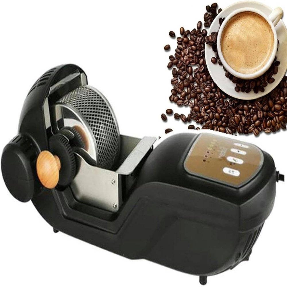 BTURYT 1600 W Coffee Grain Tozor, 250 G Coffee Grain Torffation Electric Machine, 7 Gear Adjustable Temperature, Stainless Steel Roll Roll Machine