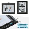 UMICAL 5x7 Collage Picture Frame Matted 2-Opening Vintage Style Distressed Look Black Wood Photo Frames with 2 Mats for Tabletop and Wall Mounting Display view 3