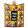 CYAHSJE Custom Blankets with 10 Photos and Text, Personalized Picture Blankets with Multiple Designs,Customized Blanket for Bedroom Office Travel Christmas Birthday as Souvenirs Gifts view 1