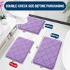 OLANLY Memory Foam Bath Mat 24x16, Ultra Soft and Absorbent Bathroom Rugs, Machine Washable, Comfortable Bath Carpet for Bathroom Floor, Tub and Shower, Lavender view 2