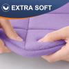OLANLY Memory Foam Bath Mat 24x16, Ultra Soft and Absorbent Bathroom Rugs, Machine Washable, Comfortable Bath Carpet for Bathroom Floor, Tub and Shower, Lavender view 4