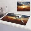 Dish Drying Mat for Kitchen Counter 18x24 Inch Microfiber Dish Drying Pad Field sunrise Absorbent Large Dishes Drainer Mats for Kitchen Countertops Sinks Draining Racks view 1
