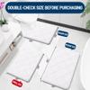 OLANLY Memory Foam Bath Mat 30x20, Ultra Soft and Absorbent Bathroom Rugs, Machine Washable, Comfortable Bath Carpet for Bathroom Floor, Tub and Shower, White view 2