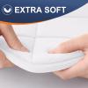 OLANLY Memory Foam Bath Mat 30x20, Ultra Soft and Absorbent Bathroom Rugs, Machine Washable, Comfortable Bath Carpet for Bathroom Floor, Tub and Shower, White view 4