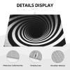 Dish Drying Mat for Kitchen Counter 18x24 Inch Microfiber Dish Drying Pad Black and white spiral tunnel Absorbent Large Dishes Drainer Mats for Kitchen Countertops Sinks Draining Racks view 3