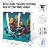 BTCOWZRV Canvas Tote Bag for Women Reusable Grocery Bag Fruit And Spoon Shopping Bags Casual Shoulder Bag Handbag view 2