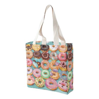 BTCOWZRV Canvas Tote Bag for Women Reusable Grocery Bag Coffee And Donuts Shopping Bags Casual Shoulder Bag Handbag