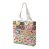 BTCOWZRV Canvas Tote Bag for Women Reusable Grocery Bag Coffee And Donuts Shopping Bags Casual Shoulder Bag Handbag view 1