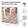 BTCOWZRV Canvas Tote Bag for Women Reusable Grocery Bag Coffee And Donuts Shopping Bags Casual Shoulder Bag Handbag view 2
