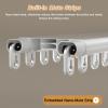 Outdoor Gazebo Double Curtain Track System, Bedroom/Living Room/Hospital/Office Sliding Conjoined Twin Row Rail Rod Ceiling Mount, 3ft-26ft Custom, Heavy Duty Aluminum ( Color : Champagne , Size : Len view 4
