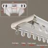 Outdoor Gazebo Double Curtain Track System, Bedroom/Living Room/Hospital/Office Sliding Conjoined Twin Row Rail Rod Ceiling Mount, 3ft-26ft Custom, Heavy Duty Aluminum ( Color : White , Size : Length- view 2
