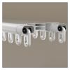 Outdoor Gazebo Double Curtain Track System, Bedroom/Living Room/Hospital/Office Sliding Conjoined Twin Row Rail Rod Ceiling Mount, 3ft-26ft Custom, Heavy Duty Aluminum ( Color : White , Size : Length- view 1