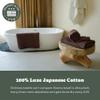 KOSMU Luxury Organic Japanese Cotton Waffle Bath Towel | Thick, Absorbent, Quick Dry Bathroom Towels for Shower, Sauna, Onsen| Hotel & Spa Quality, Gift-Ready (Dark Cocoa, Complete Set (4-Piece)) view 3