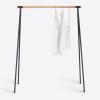 JOMRTS Heavy Duty Garment Rack Heavy Duty Metal Clothing Rack for Hanging Clothes, Bedroom Wooden Clothes Rail, Boutique Retail Display Rack, A-Shape Frame Coat Rack, Black (80X40X160CM) view 2