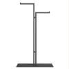 JOMRTS Heavy Duty Garment Rack Double Rod Clothing Rack for Hanging Clothes, Freestanding Clothes Display Rack for Boutique, Heavy Duty Metal Clothes Rail for Bedroom, Space Saving Coat Rack (Black) view 1