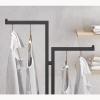 JOMRTS Heavy Duty Garment Rack Double Rod Clothing Rack for Hanging Clothes, Freestanding Clothes Display Rack for Boutique, Heavy Duty Metal Clothes Rail for Bedroom, Space Saving Coat Rack (Black) view 3