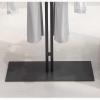 JOMRTS Heavy Duty Garment Rack Double Rod Clothing Rack for Hanging Clothes, Freestanding Clothes Display Rack for Boutique, Heavy Duty Metal Clothes Rail for Bedroom, Space Saving Coat Rack (Black) view 4