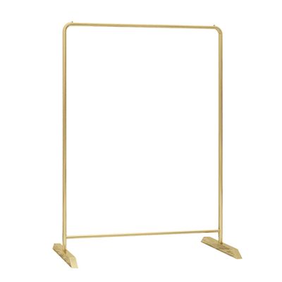 JOMRTS Heavy Duty Garment Rack Modern Gold Clothes Rail, Heavy Duty Metal Clothing Rack for Hanging Clothes, Large Capacity Single Rail Coat Rack for Bedroom and Living Room (150x40x160CM)