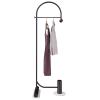 Heavy duty Garment rack Heavy Duty Clothing Rack With Marble Base, 2-in-1 Multifunctional Metal Coat Rack With 2 Hooks, Freestanding Space-saving Clothes Organizer For Bedroom And Office (Black ) view 1