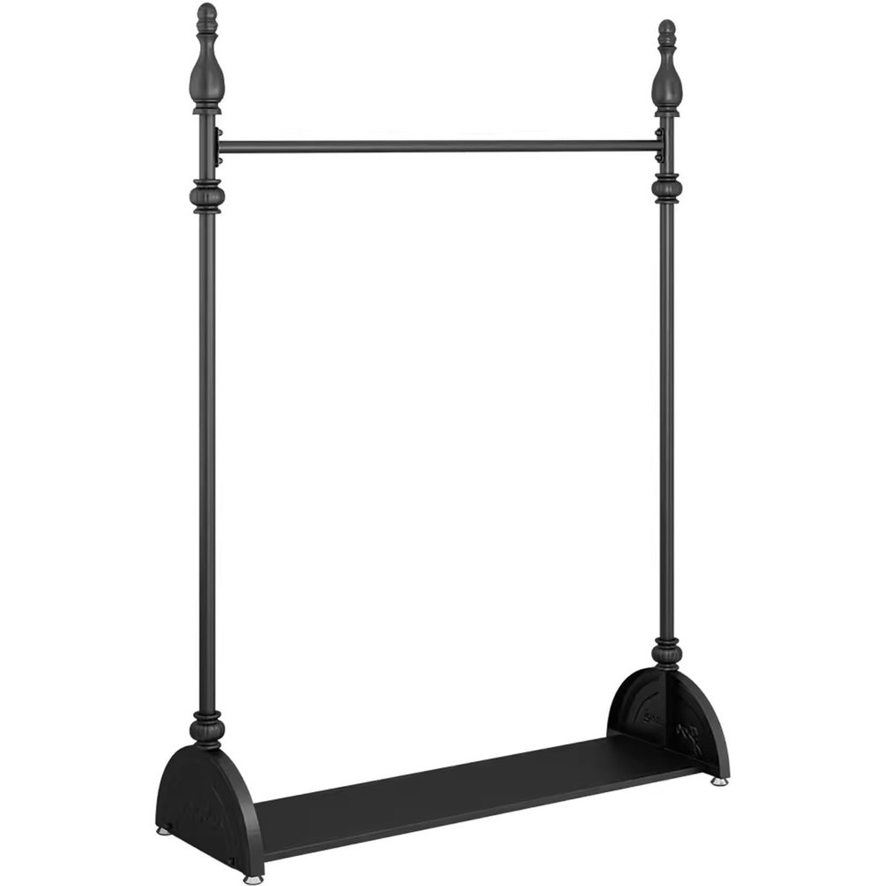 Heavy duty Garment rack Nordic Modern Clothing Rack With Shelves, Black Metal Clothes Rail For Hanging Clothes, 2 In 1 Multifunctional Coat Rack For Bedroom, Heavy Duty Clothes Organizer ( 100X40X165