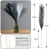 SeptCat 80 Pcs Pampas Grass Decor 21.7" Fluffy Black White Grey Faux Short Pampas Grass Artificial Small Pompas Grass Flower Vase Filler for Home Wedding Decoration view 3