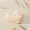 Cream Wind Tissue Box, Silicone Creative Living Room Drawer Box, Bedroom Coffee Table, Napkin Storage Box view 1