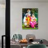 BAISHUNLI Canvas Wall Art Print Krishna Art Paintings Radha Krishna Poster Home Decor Krishna Radha Posters and Prints Wall Art Unframed 8x10inch view 4