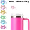 Blue bow Straw Cover for Stanley 40&30 Oz Cup, 10mm Silicone Straw Covers Cap for Stanley Cup Accessories, Cute Straw Topper for Tumblers, Straw Cap Stopper for Reusable Straws Tip LidsDM515 view 4