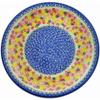 Polmedia Polish Pottery Serving Plate - Starburst Blooms Pattern Handmade in Boleslawiec Poland by Ceramika Bona + Certificate of Authenticity view 1