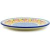 Polmedia Polish Pottery Serving Plate - Starburst Blooms Pattern Handmade in Boleslawiec Poland by Ceramika Bona + Certificate of Authenticity view 2