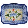 Polmedia Polish Pottery Rectangular Baker - Twinkle Twinkle Little Gnome Pattern Handmade in Boleslawiec Poland + Certificate of Authenticity view 2
