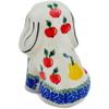 Polmedia Polish Pottery Dog Figurine - Fresh Vegetable Garden Pattern Handmade in Boleslawiec Poland by Ceramika Bona + Certificate of Authenticity view 3