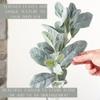 Factory Direct Craft Artificial Green Flocked Lamb's Ear Stems Set of 2 - Fake Greenery for Arrangements and Displays (28 Inches High) view 2