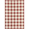 HomeRoots 507131 9 x 13 ft. Red Geometric Stain Resistant Indoor & Outdoor Area Rug view 1