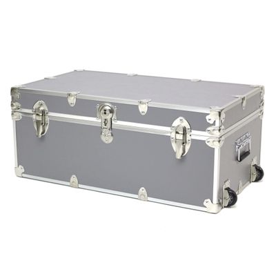 Rhino Large Essential Trunk with Wheels, Camp Footlocker, Dorm Storage