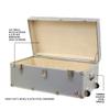 Rhino Large Essential Trunk with Wheels, Camp Footlocker, Dorm Storage view 4