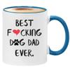Kropsis Best Fucking Dog Dad Ever - Present Idea from Daughter, Son, Kids, Child - Funny Cup Ceramic Novelty Coffee Mug for Dad, Papa, Men, Him (Blue) view 1