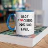 Kropsis Best Fucking Dog Dad Ever - Present Idea from Daughter, Son, Kids, Child - Funny Cup Ceramic Novelty Coffee Mug for Dad, Papa, Men, Him (Blue) view 3