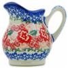 Polmedia Polish Pottery Creamer - Fluctuating Pansy's Pattern Handmade in Boleslawiec Poland by Ceramika Bona + Certificate of Authenticity view 1