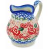 Polmedia Polish Pottery Creamer - Fluctuating Pansy's Pattern Handmade in Boleslawiec Poland by Ceramika Bona + Certificate of Authenticity view 2