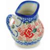 Polmedia Polish Pottery Creamer - Fluctuating Pansy's Pattern Handmade in Boleslawiec Poland by Ceramika Bona + Certificate of Authenticity view 3