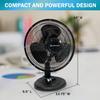 Comfort Zone Oscillating Table Fan Bundle, Adjustable Tilt, Convenient Push Button Controls, Quiet, 12 inch, 3 Speed, Desk Fan, Airflow 7.25 ft/sec, Ideal for Home, Bedroom, Dorm & Office (2-Pack) view 4