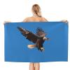QHWLR Eagle Print Microfiber Absorbent Beach Towel Yoga Gym Sports,Travel Camping (52" x 32") view 2