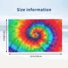 QHWLR Tie Dye Hippies Print Microfiber Absorbent Beach Towel Yoga Gym Sports,Travel Camping (52" x 32") view 3